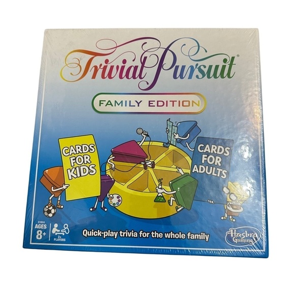 Trivial Pursuit Board Game - Family Edition By Hasbro Gaming NEW - Picture 1 of 2